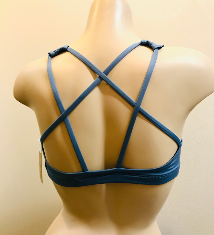 Onzie Hot Yoga Mudra Bra 3098 - Pewter - rear view