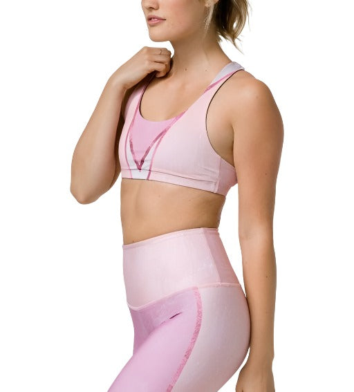 Onzie Hot Yoga Mudra Bra 3098 - Rose Gold - side view