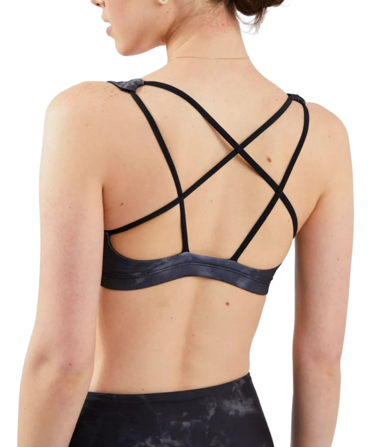 Onzie Hot Yoga Mudra Bra 3098 - Brown Tie Dye - rear  view