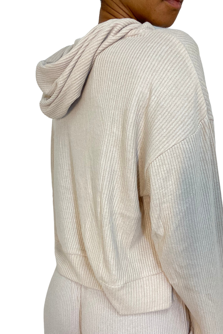 Vintage Havana Hacci Rib Zip Hoodie B11356 Summer Sand