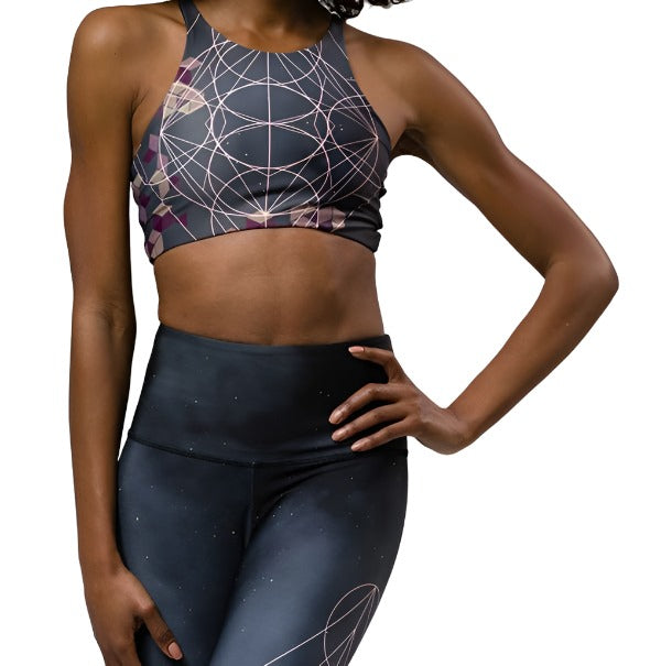 Onzie Hot Yoga High Neck Elastic Bra 3100 - Wonderland - front view