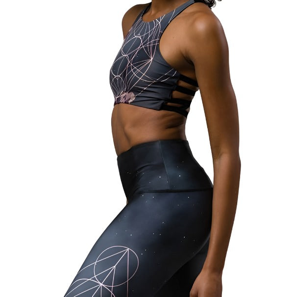 Onzie Hot Yoga High Neck Elastic Bra 3100 - Wonderland - side view