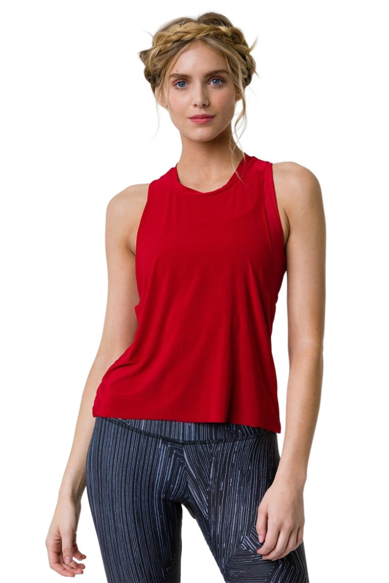 Onzie Hot Yoga 3108 Eagle Tank - red - front view