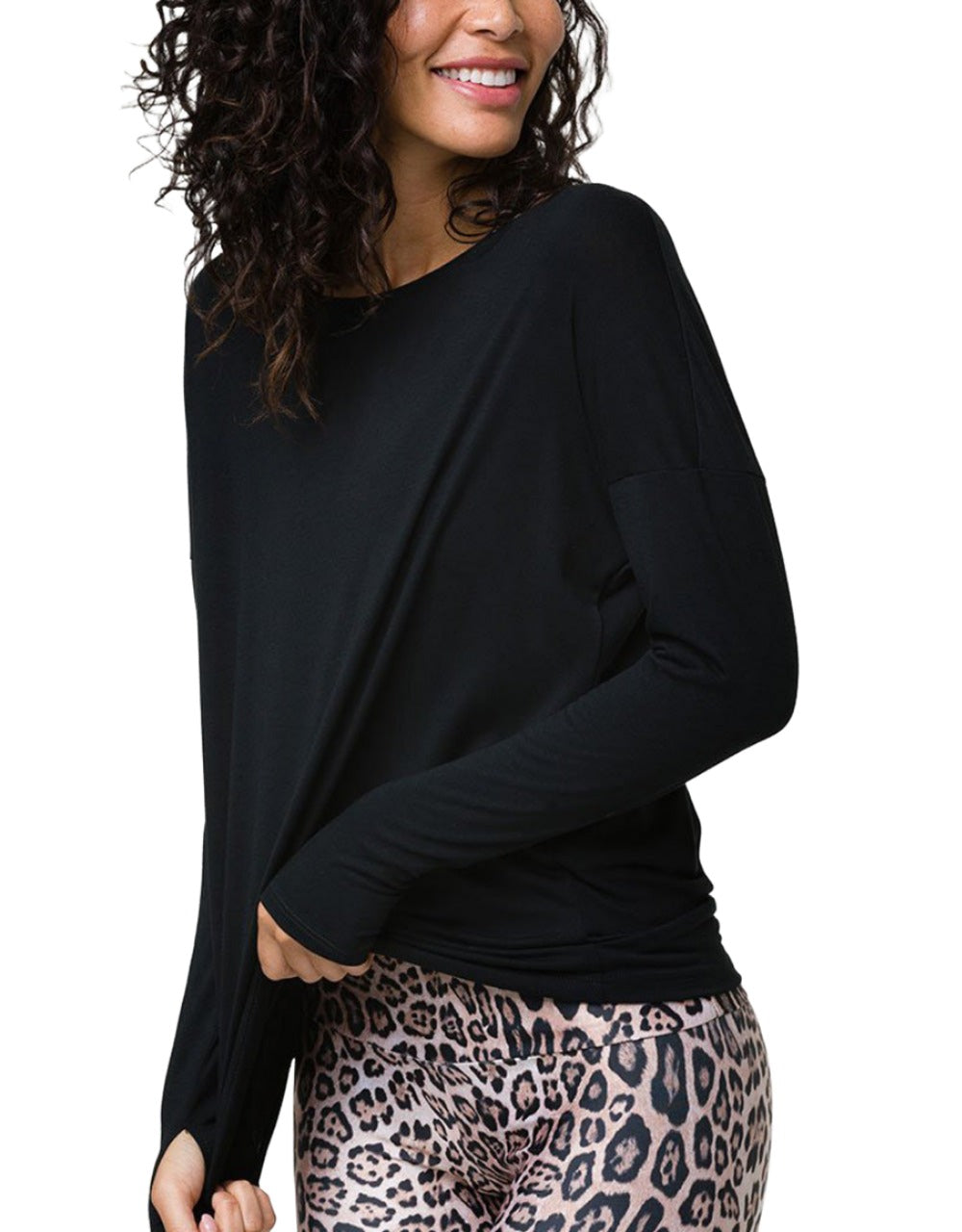 Onzie Hot Yoga Diamond Back Top 3129  -  Black -  front view