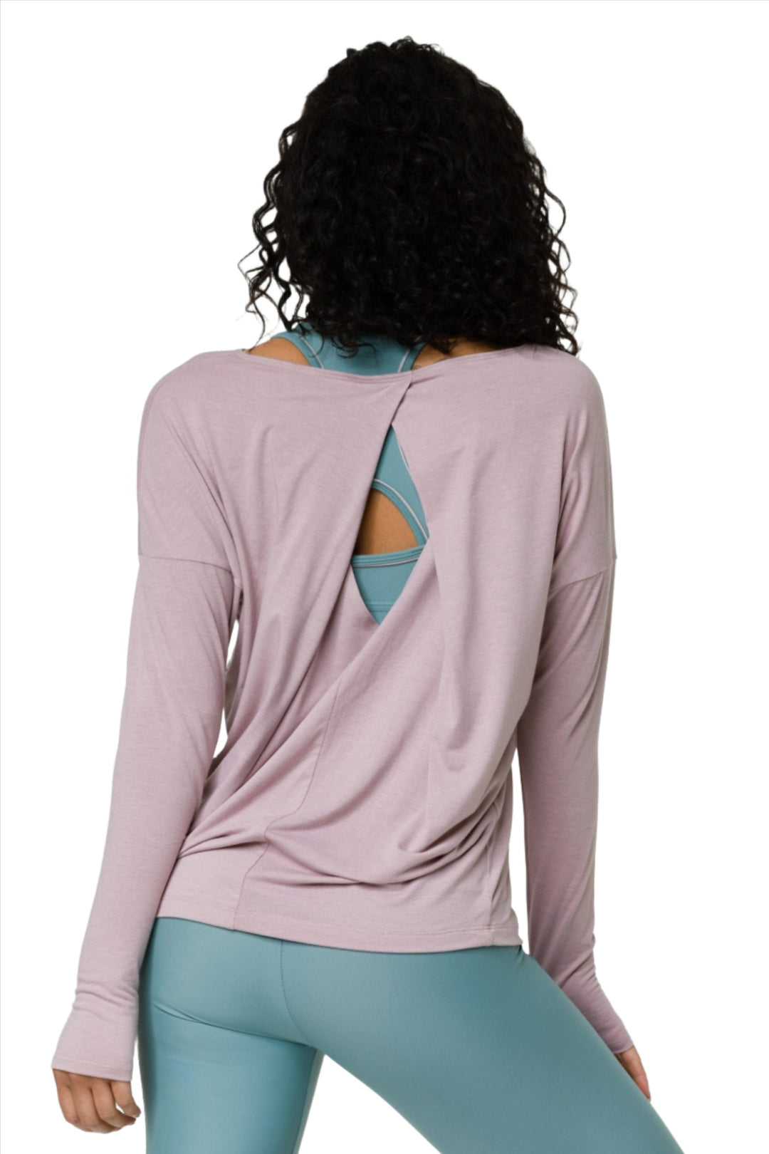 Onzie Hot Yoga Diamond Back Top 3129  -  Burgundy -  rear view