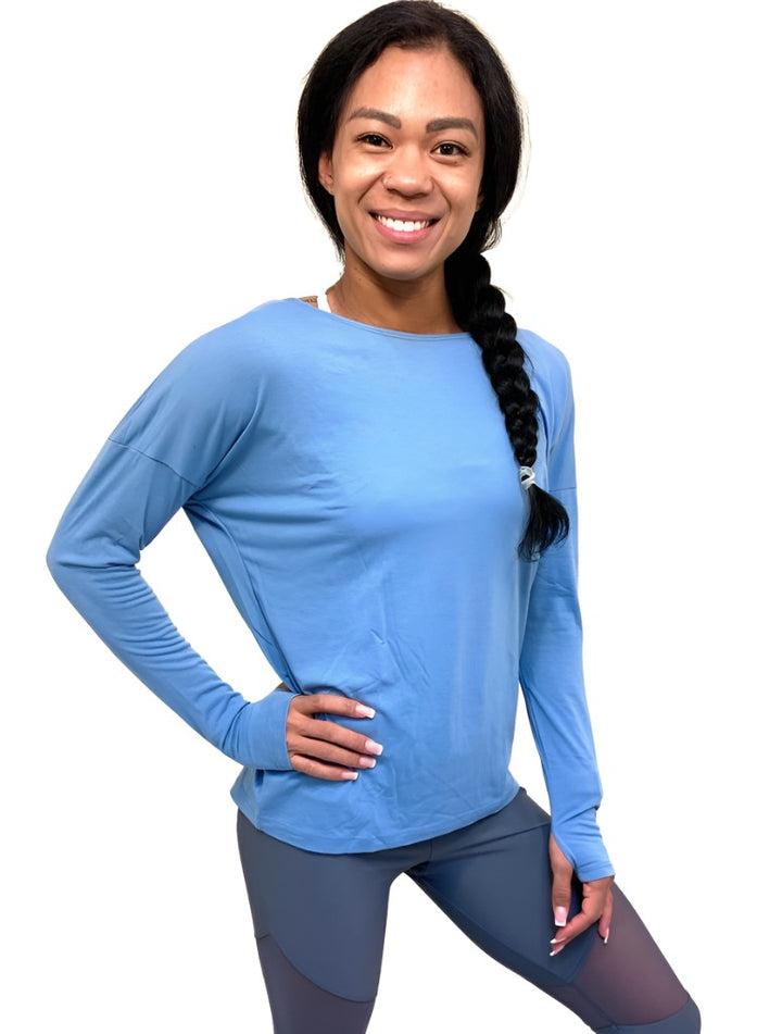 Onzie Hot Yoga Diamond Back Top 3129  -  Pewter - front view