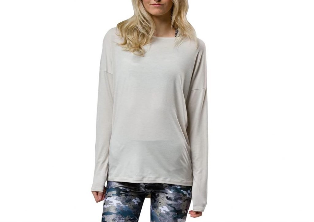 Onzie Hot Yoga Diamond Back Top 3129  -  Ivory - front view