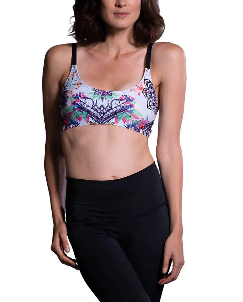 Onzie Hot Yoga Elastic Cage Bra Top 316 - Chaiang Mai - Front View