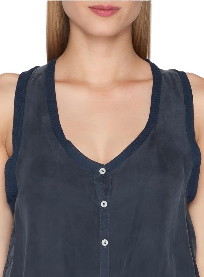 Johnny Was/Pete & Greta Lotetta Romper - Navy Eclipse Blue - Front Rear View