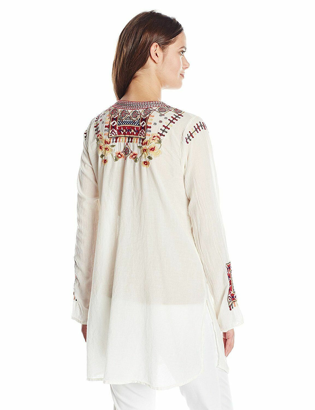 Johnny Was Cossima Cotton Blouse - white - rear view