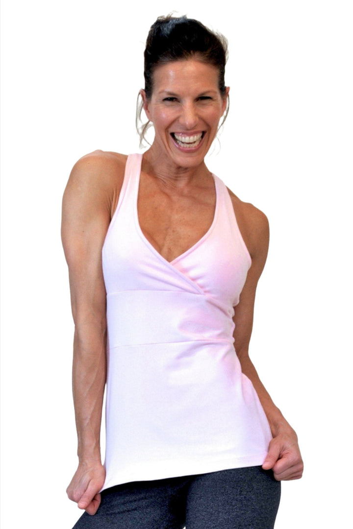 One Step Ahead Cross Padded Long Top 2011 - Olive - front view