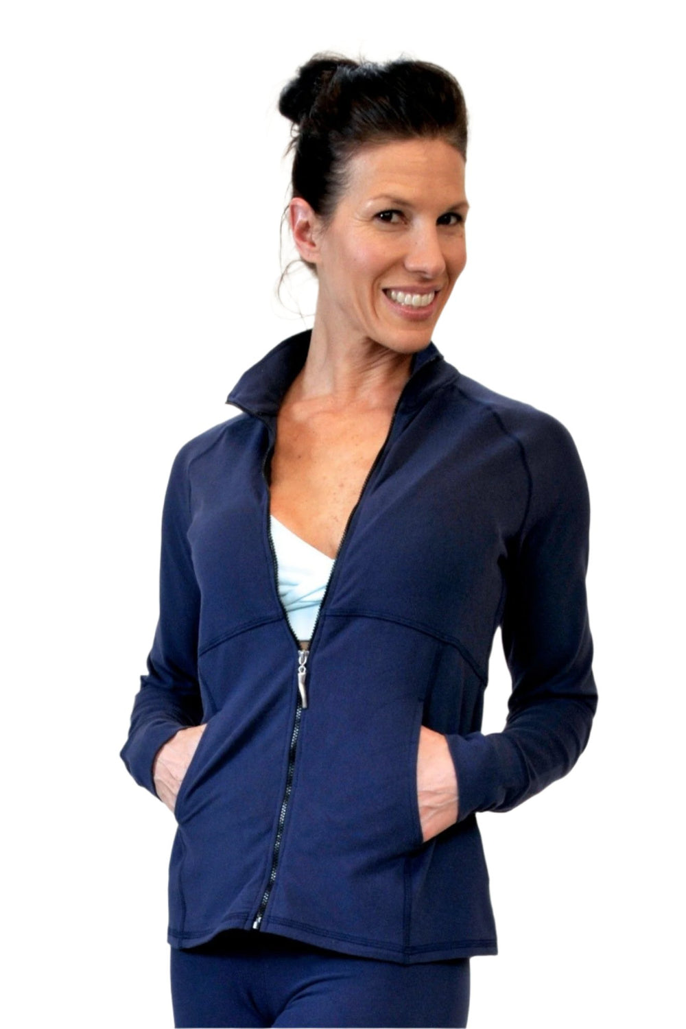 Osheka Empire Zip Jacket 2104 formally One Step Ahead -  navy -  front alt view