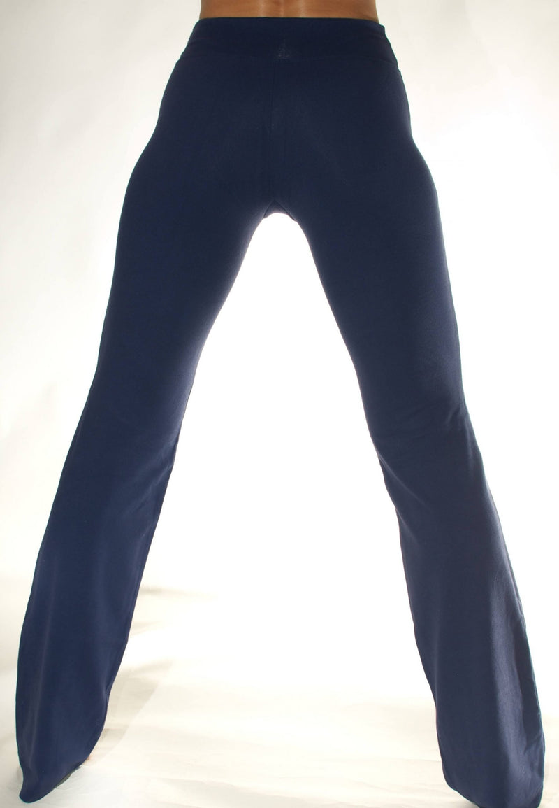 One Step Ahead Fitted Drawstring Bootcut Pant D222 -  Navy - rear view