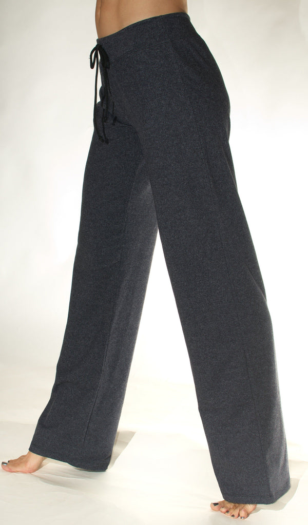 One Step Ahead Loose Drawstring Pant 248  - Charcoal  - side view