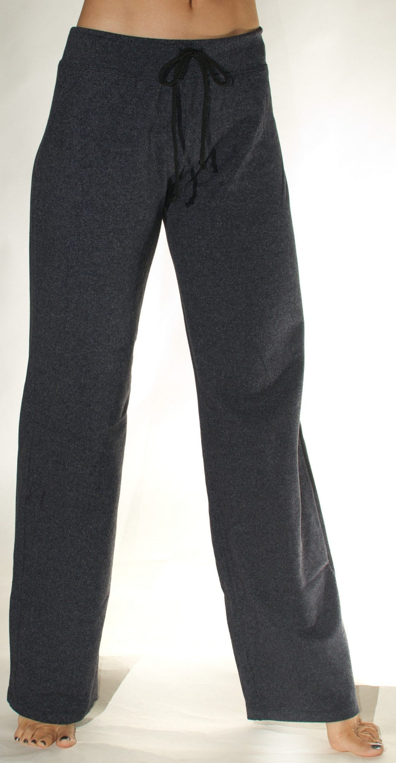 One Step Ahead Loose Drawstring Pant 248  - Charcoal - front view