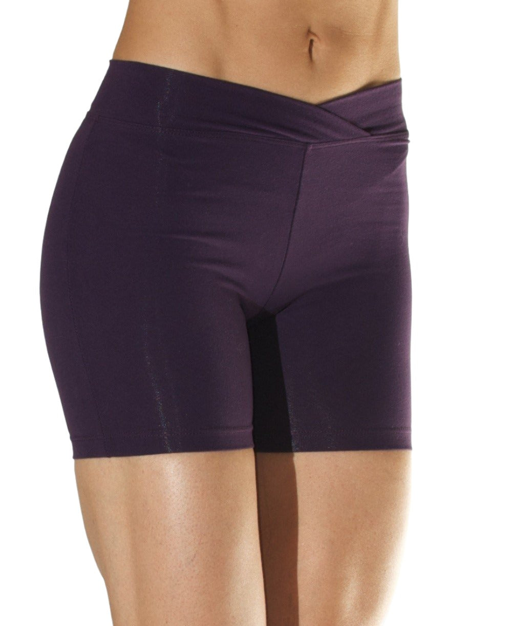 One Step Ahead V Front Shorts 208V - Eggplant - front view