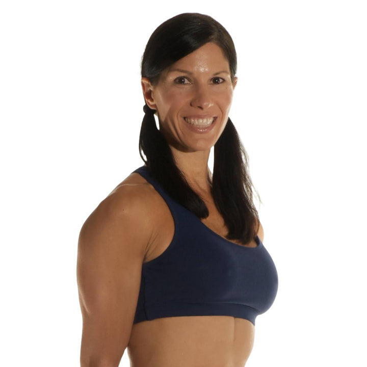 One Step Ahead Racerback Bra 206R - Charcoal - side view