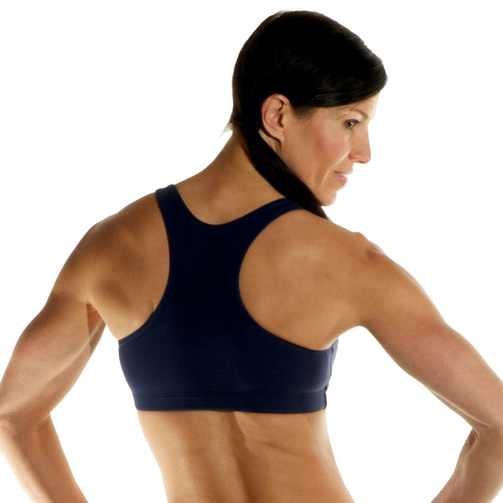 One Step Ahead Racerback Bra 206R - Charcoal - rear  view