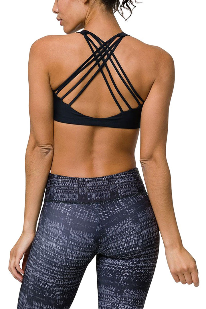 Onzie Hot Yoga Chic Bra 354 - Black - rear view