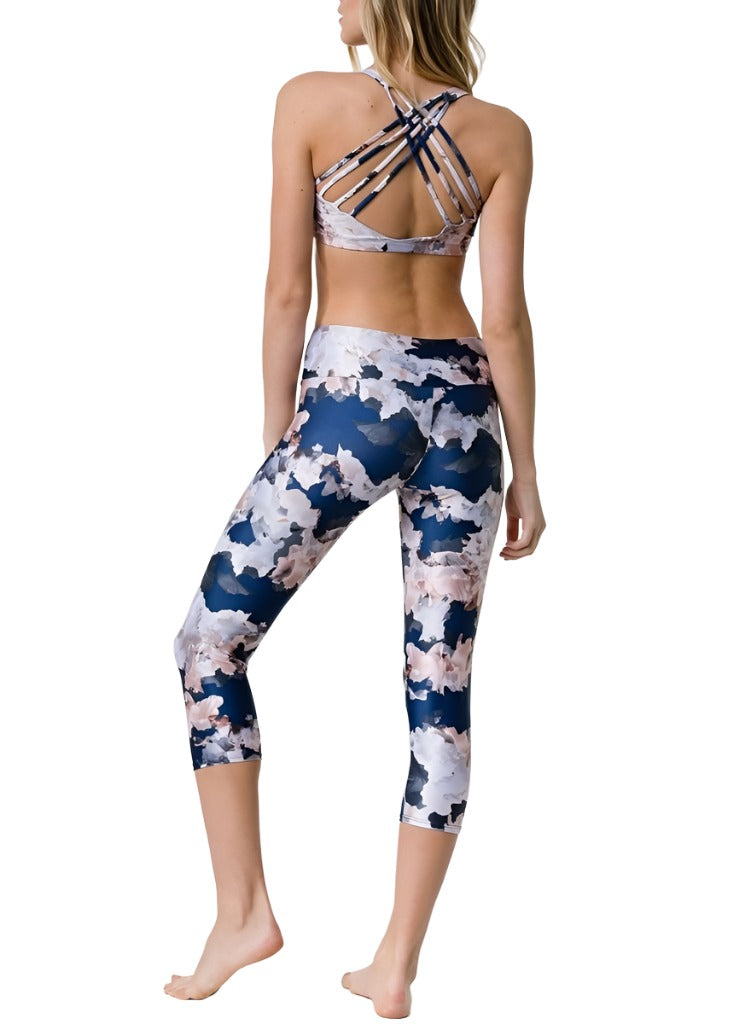  Onzie Hot Yoga Chic Bra 354 - Nomad Blossom - rear view