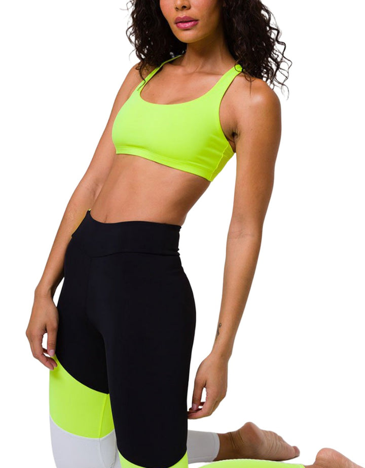 Onzie Hot Yoga Chic Bra 354 - Leopard - front alt view