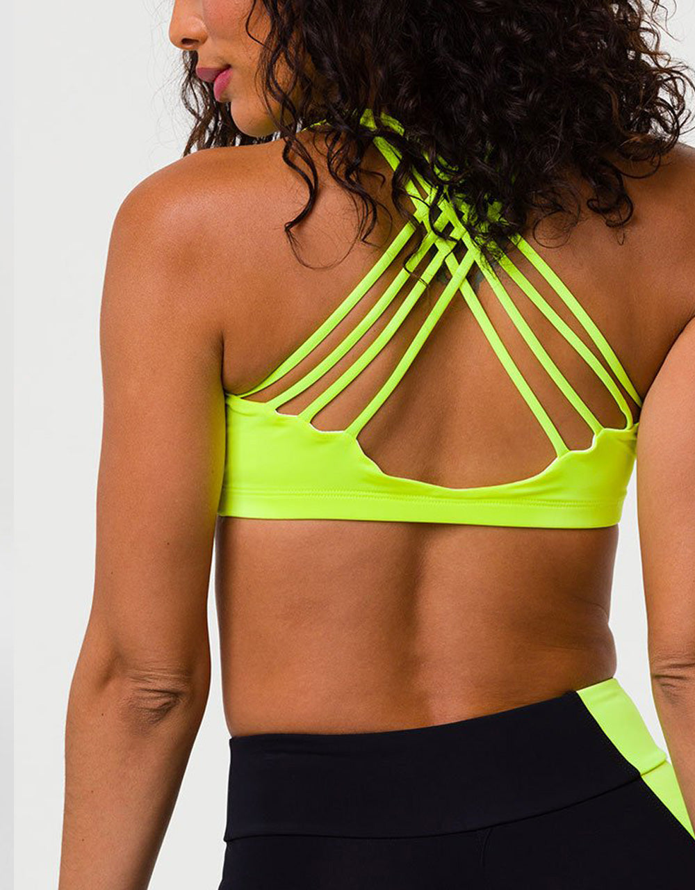 Onzie Hot Yoga Chic Bra 354 - Leopard - rear view