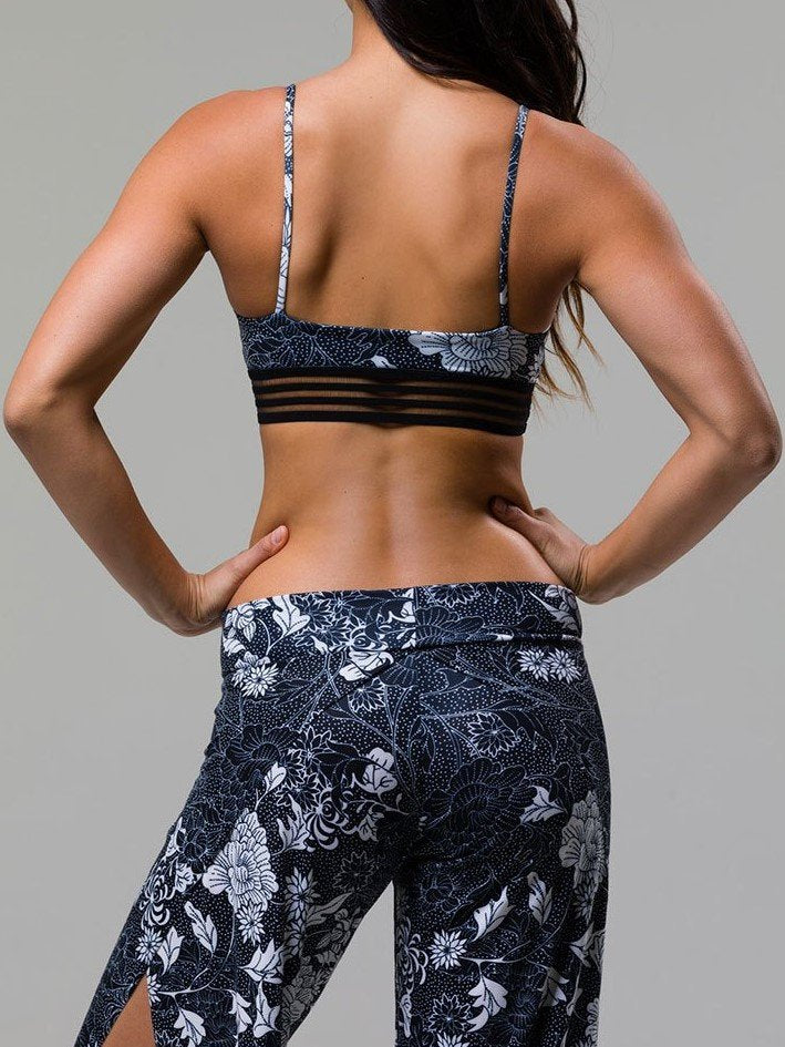 Onzie Flow Carerra Bra 3601 - Kyoto Noir - rear view