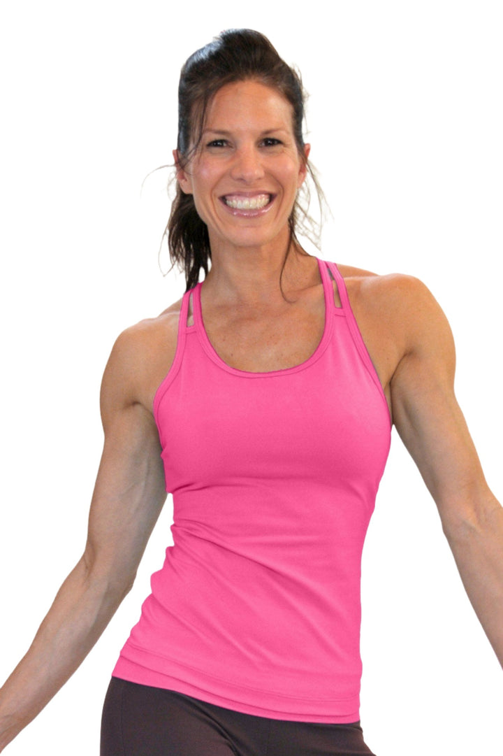 One Step Ahead Double Strap Cami 20140 - Black - front view