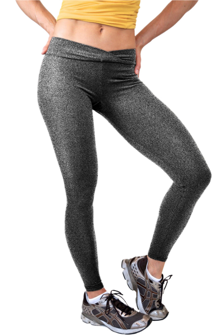 One Step Ahead V-Front Fitted Legging 200V -  charcoal - front view