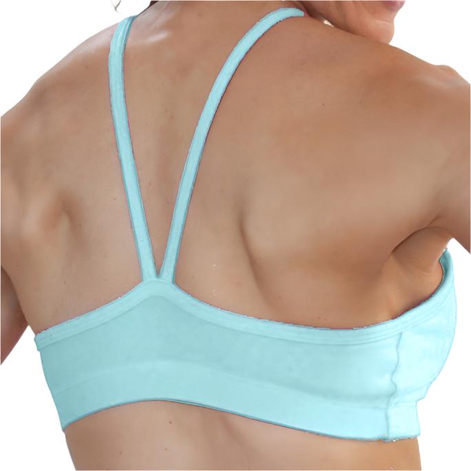 One Step Ahead V front Cami Bra 225 - Cyan Blue  - rear view