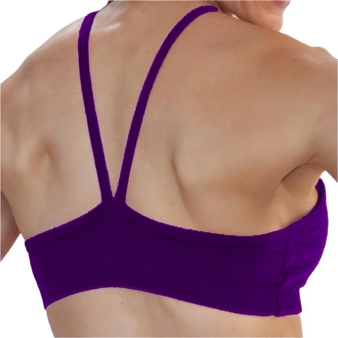 One Step Ahead V front Cami Bra 225 - Cyan Blue  - rear view