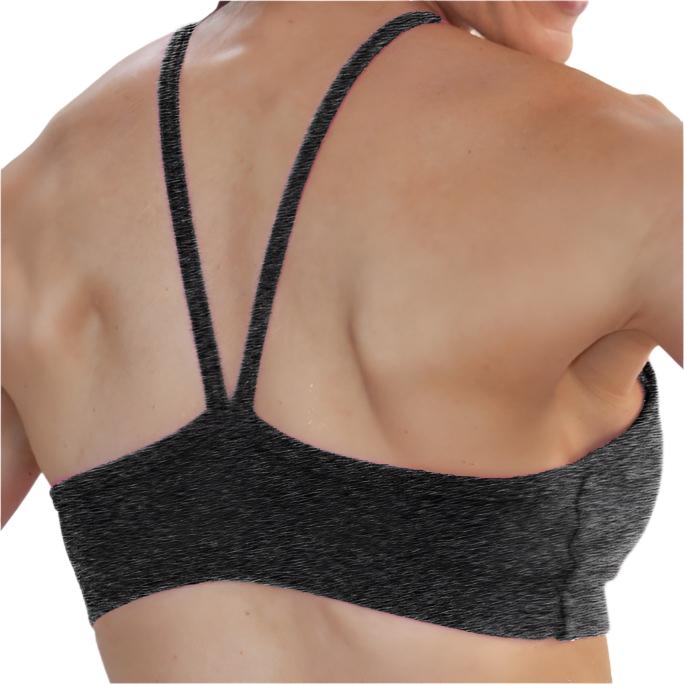 One Step Ahead V front Cami Bra 225 - Charcoal  - rear view