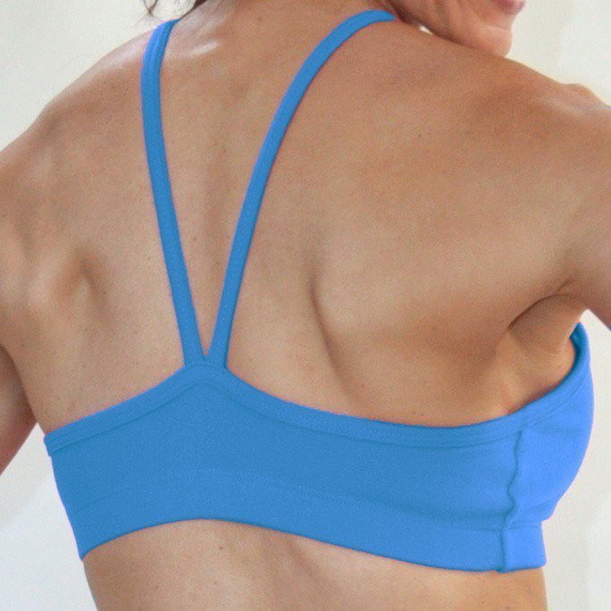 One Step Ahead V front Cami Bra 225 - Turquoise  - rear view
