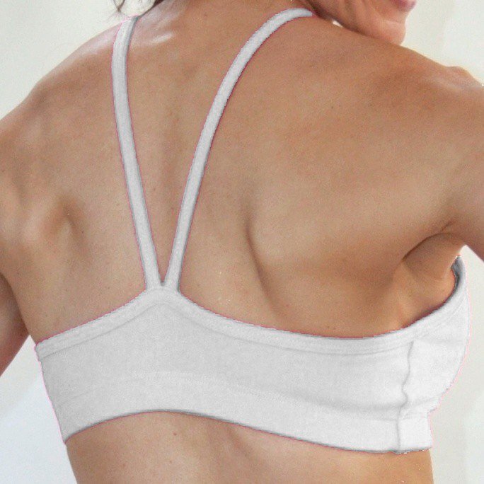 One Step Ahead V front Cami Bra 225 - White - rear view