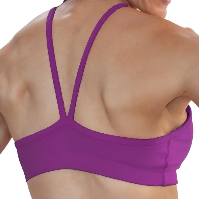 One Step Ahead V front Cami Bra 225 - Wine  - rear view