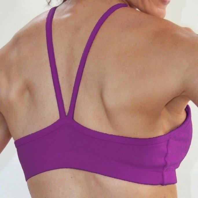 One Step Ahead V front Cami Bra 225 - Wine  - rear view