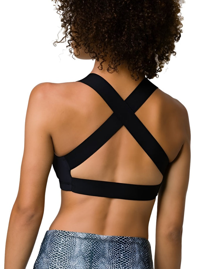 Onzie Hot Yoga Half Moon Scuba Bra 3700 - Luna Scuba - rear view