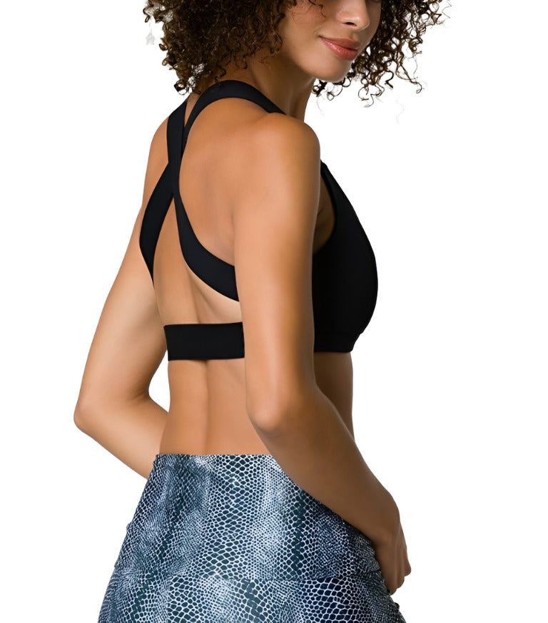 Onzie Hot Yoga Half Moon Scuba Bra 3700 - Luna Scuba - side view