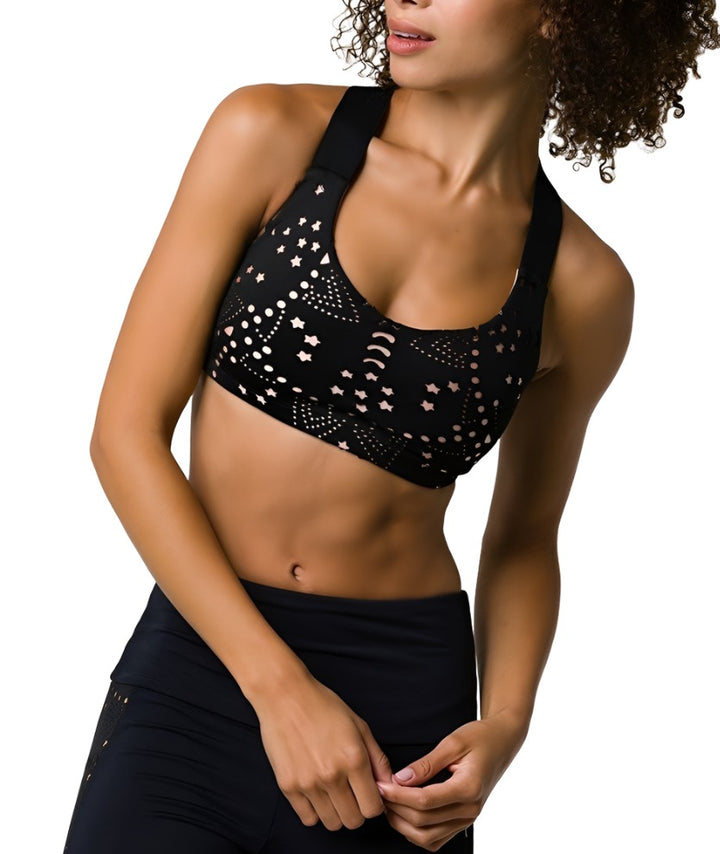 Onzie Hot Yoga Half Moon Scuba Bra 3700 - Luna Scuba - front view