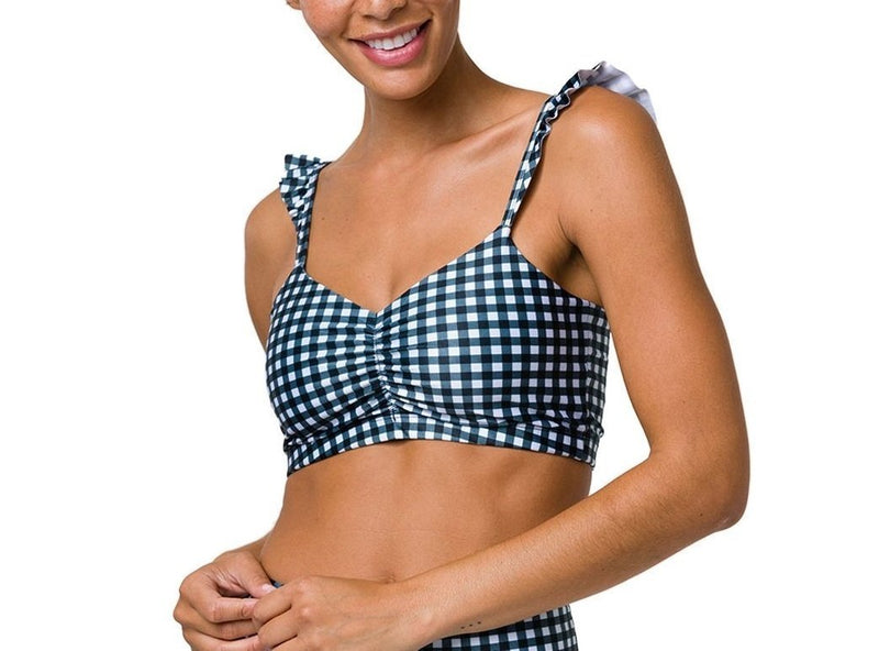 Onzie Hot Yoga Le Femme Bra 3701 - Gingham - front view