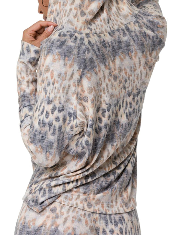 Onzie Flow Weekend Crop Hoodie 3710 - Safari - rear view