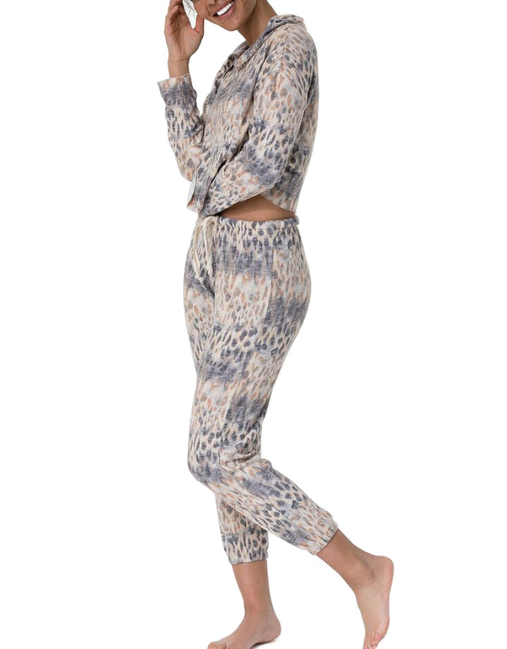 Onzie Flow Weekend Crop Hoodie 3710 - Safari - side alt  view