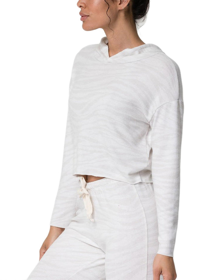 Onzie Flow Weekend Crop Hoodie 3710 - Zebra - side alt  view