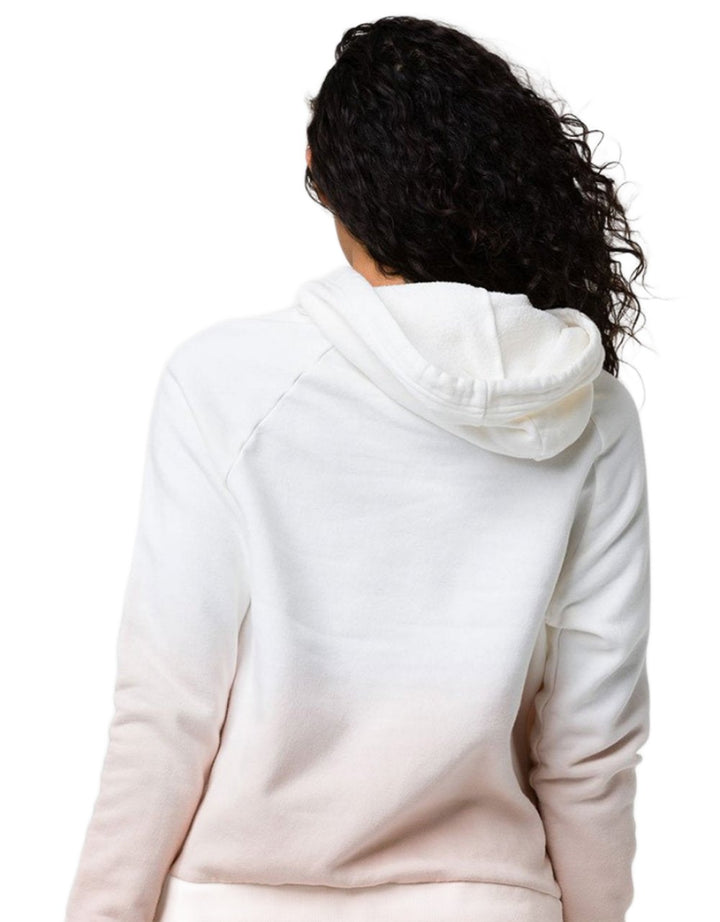 Onzie Fleece Dip Dye Hoodie 3720 Sherbet Ombre- rear view