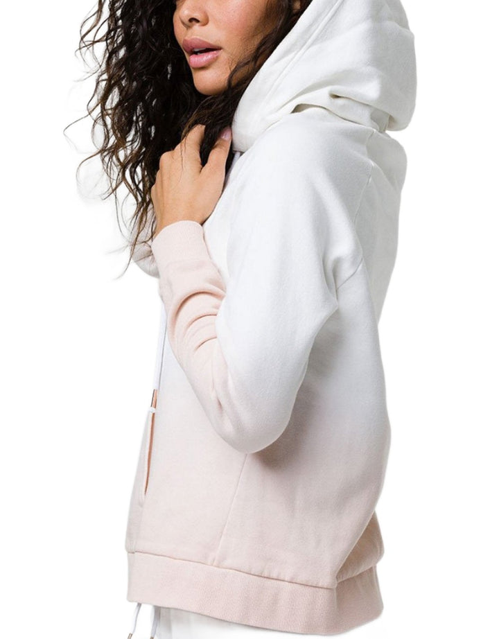 Onzie Fleece Dip Dye Hoodie 3720 Sherbet Ombre - side view