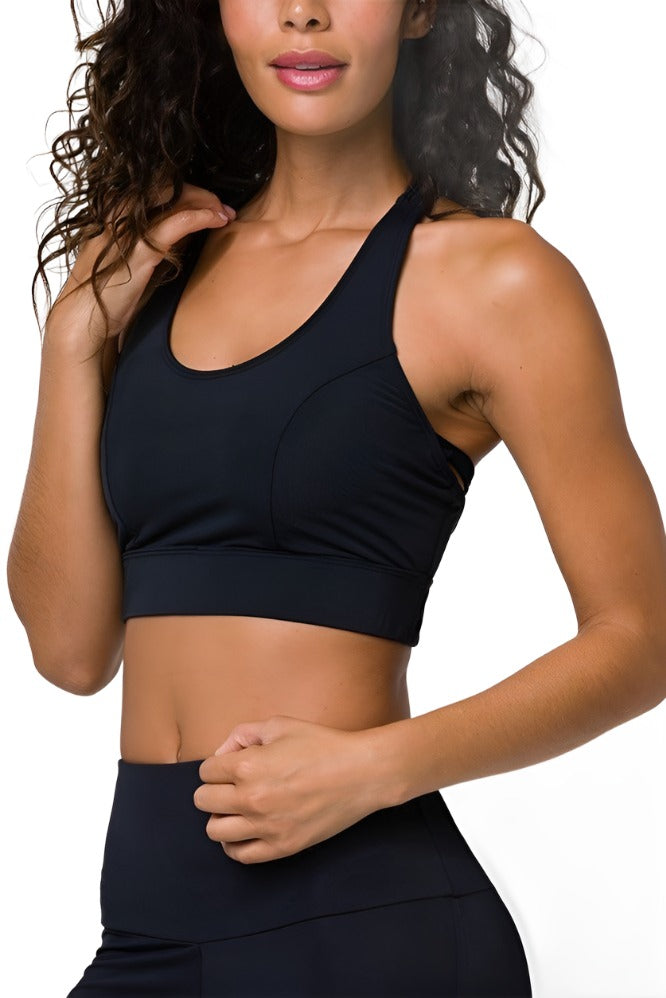 Onzie Warrior Yoga Sports Bra 3725 - Black - front alt view