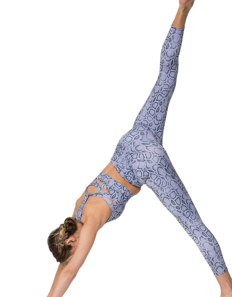 Onzie Warrior Yoga Sports Bra 3725 - Lavender Cobra - side view