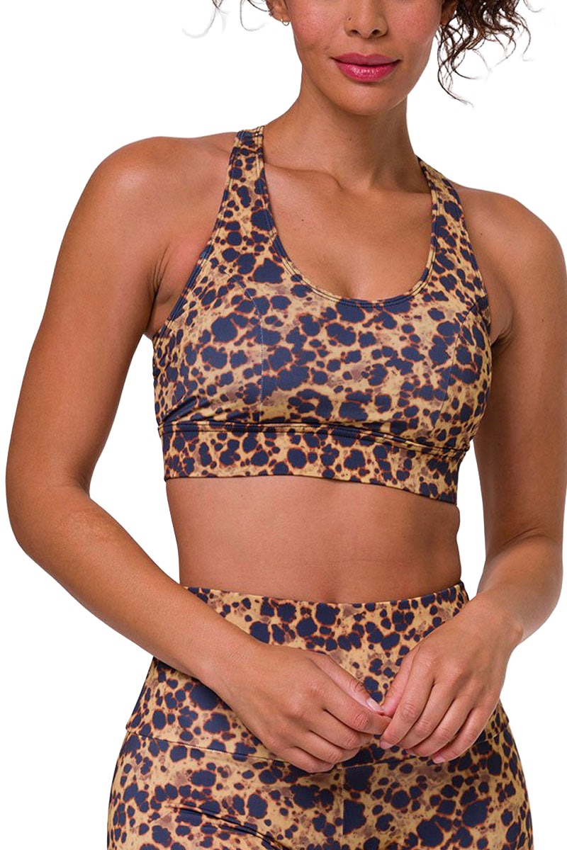 Onzie Warrior Yoga Sports Bra 3725 - Tortoise - front view