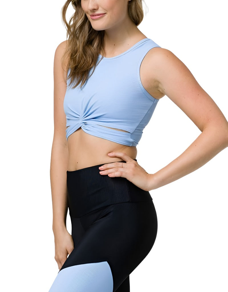 Onzie Front Twist Cropped Top 3726 - Bouquet - front alt view 1