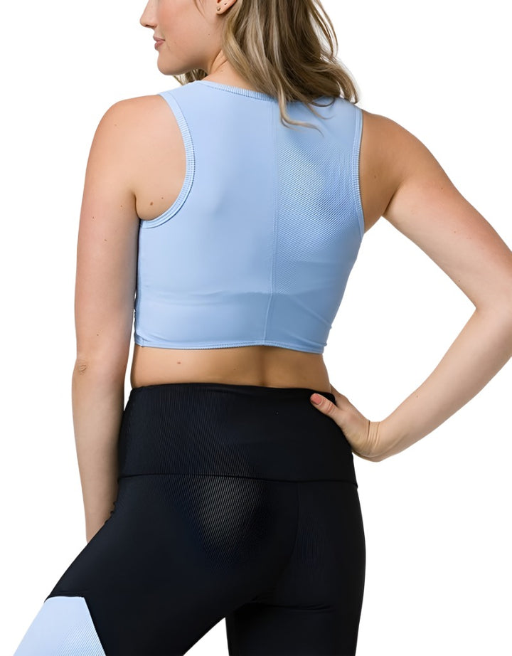 Onzie Front Twist Cropped Top 3726 - Bouquet - rear view